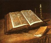Vincent Van Gogh Still Life with Bible oil painting on canvas